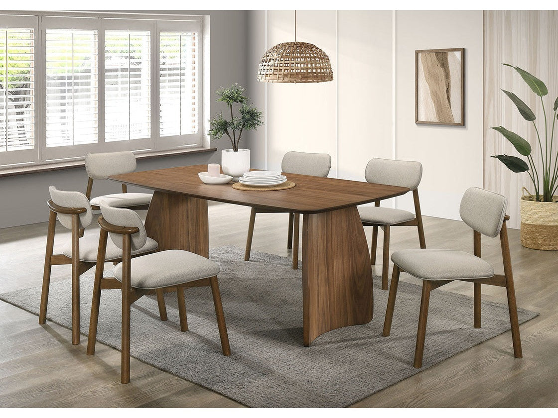 Alnwick Walnut/Beige Dining Table