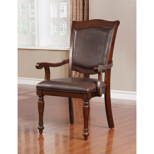 Alpena Brown Cherry/Espresso Dining Arm Chair (Set of 2)