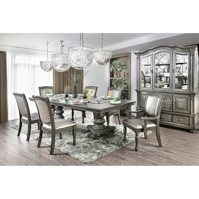 Alpena Gray/Silver Arm Chair (Set of 2)