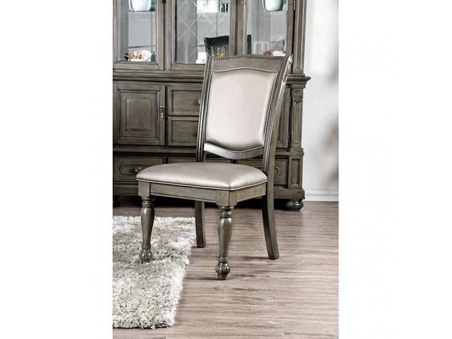 Alpena Gray/Silver Side Chair (Set of 2)