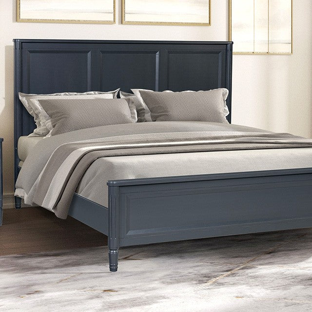 Altamira Malta Blue Queen 5 Piece Bedroom Set w/2 Nightstands