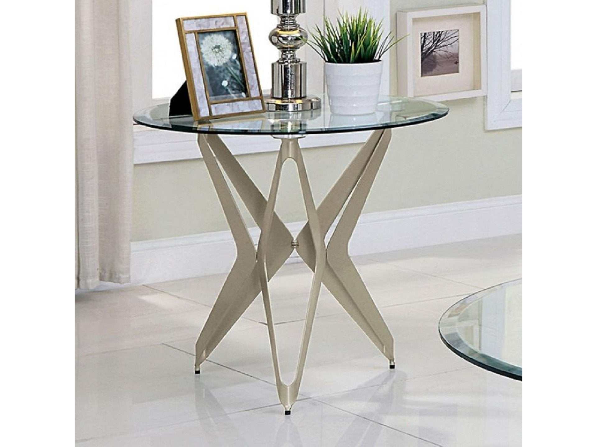 Alvise Champagne End Table