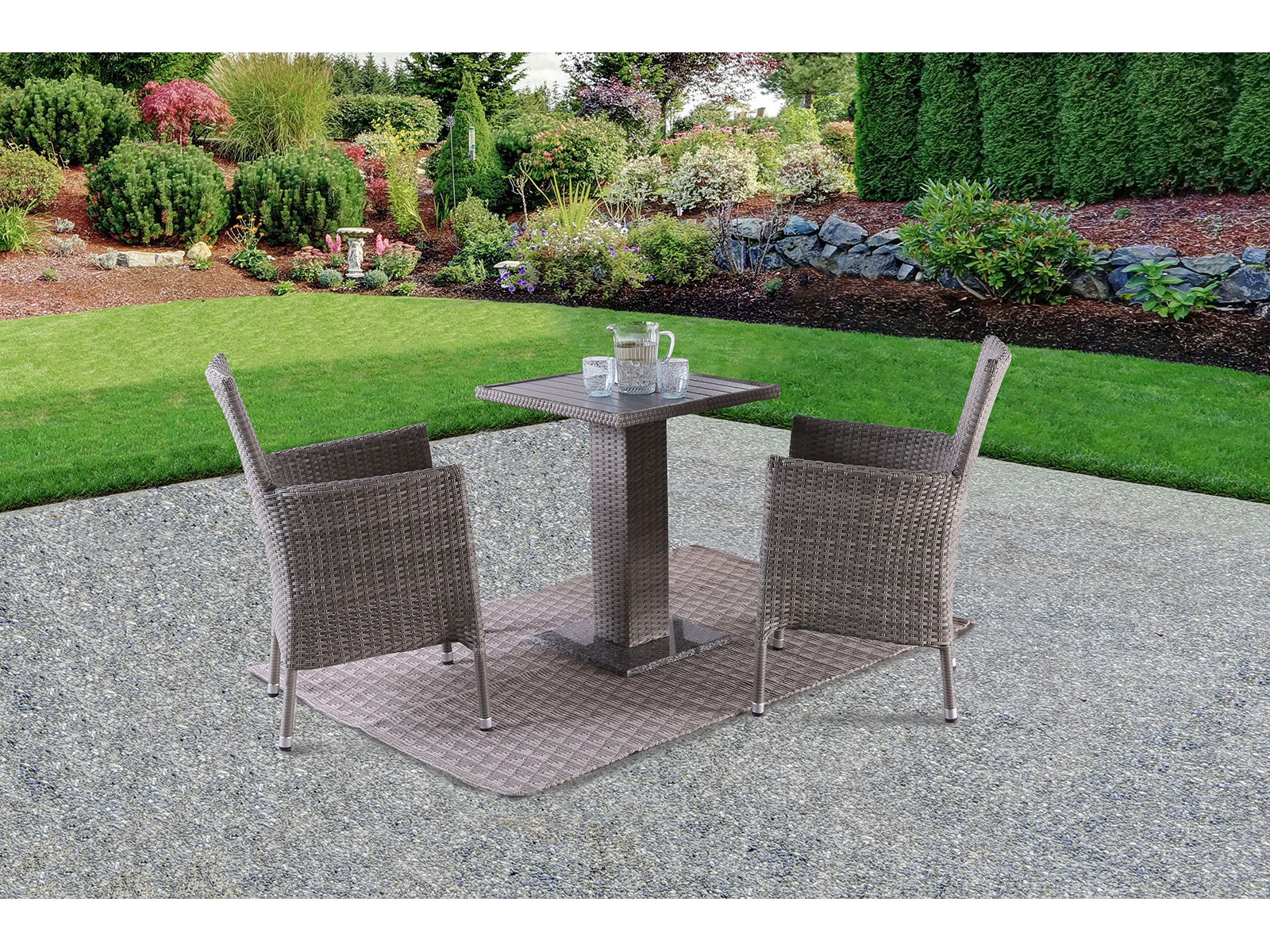 Aminta Gray 3 Pc. Patio Dining Set