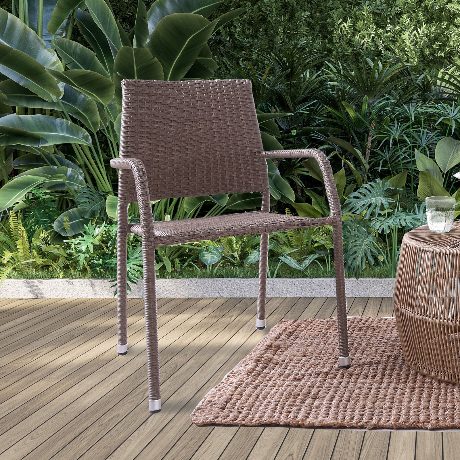 Aminta Natural 3 Pc. Patio Bistro Set