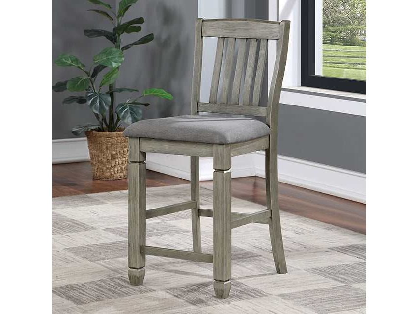 Anaya Gray/Light Gray Counter Height Chair (Set of 2)/Lt.