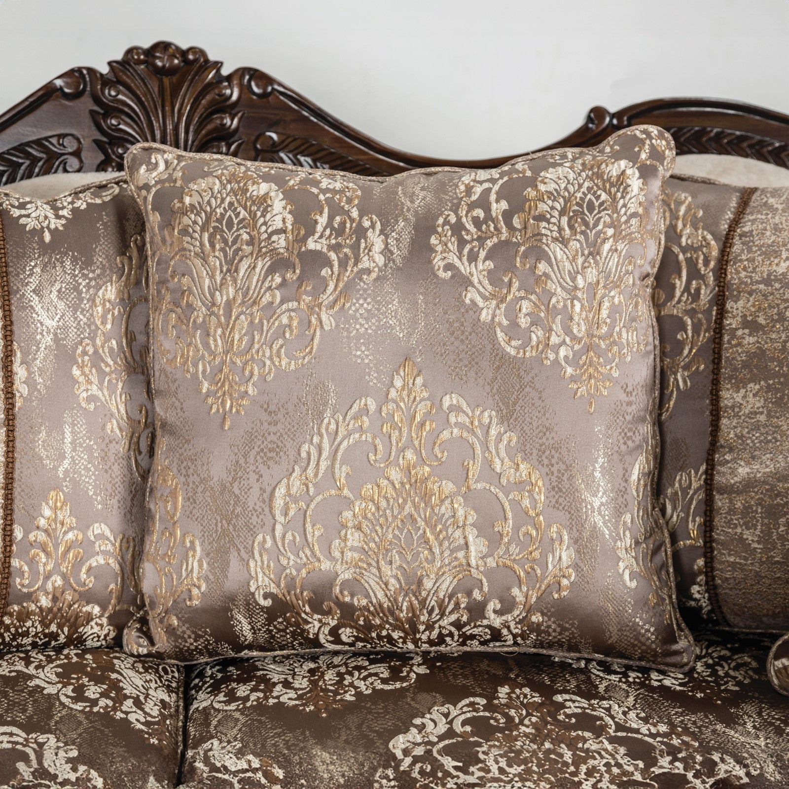 Andalusia Light Brown / Dark Cherry Sofa