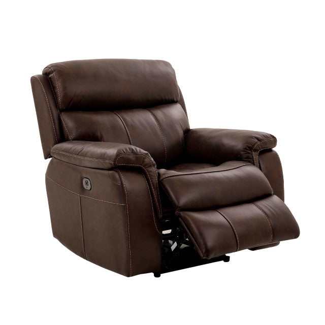 Antenor Brown Top Grain Leather Match Power Recliner