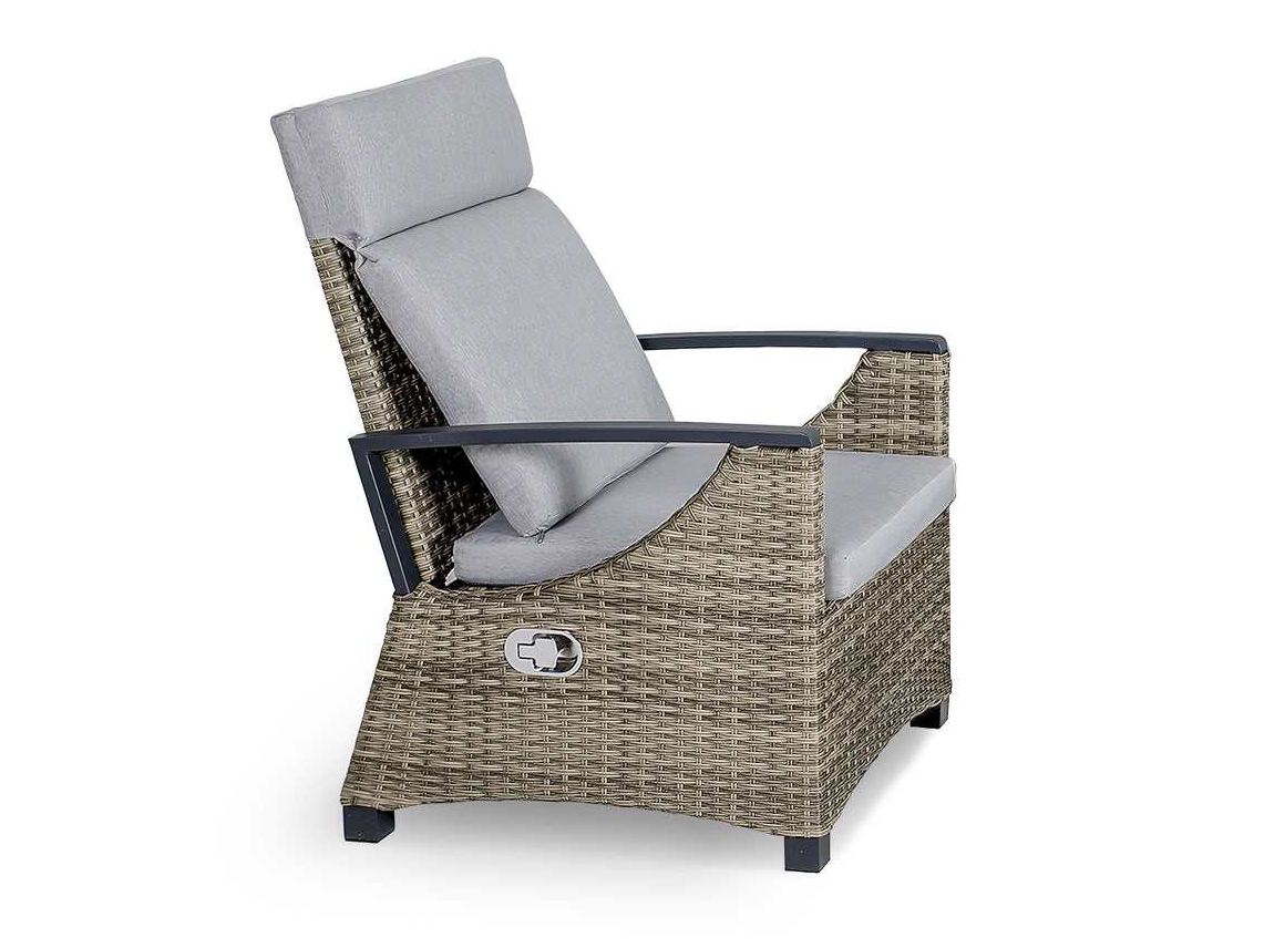 Antigua Gun Metal & Brown/Gray Outdoor Arm Chair
