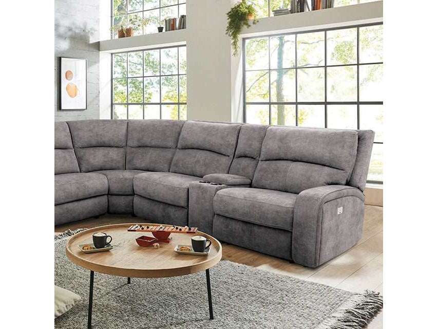 Apostolos Light Gray Power Sectional