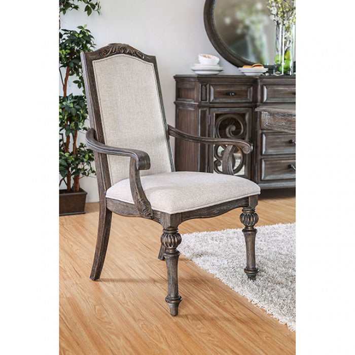 Arcadia Rustic Brown & Ivory Armchair (Set of 2)