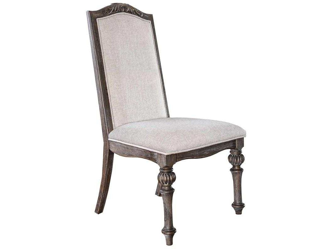 Arcadia Rustic Brown & Ivory Side Chair (Set of 2)
