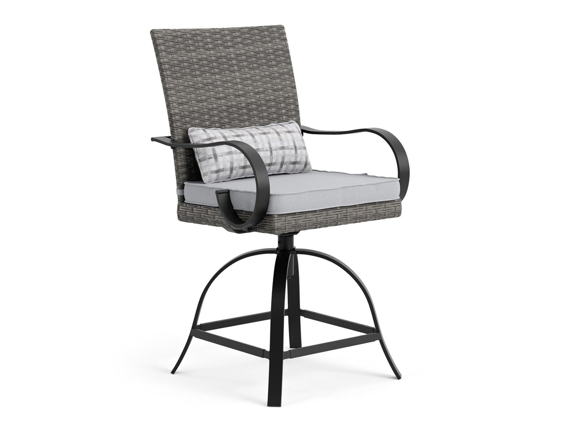 Arosa Black/Gray Outdoor Counter Height Chair