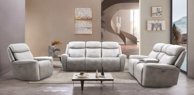 Artemia Light Taupe Power Loveseat