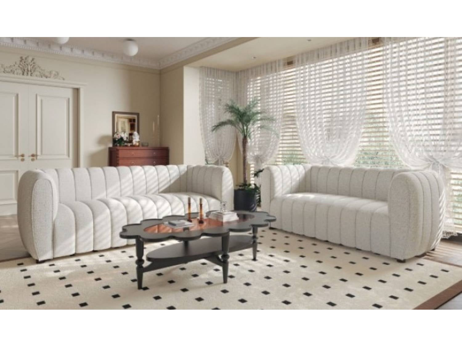 Aversa Off-White Sofa & Loveseat