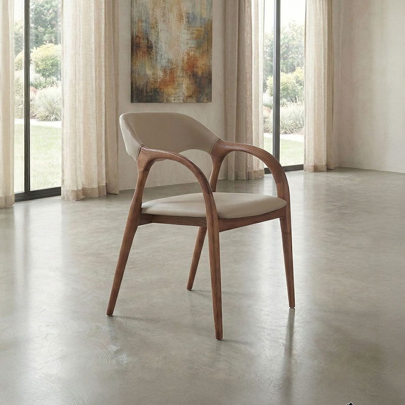 Axion Walnut Dining Arm Chair (Set of 2)