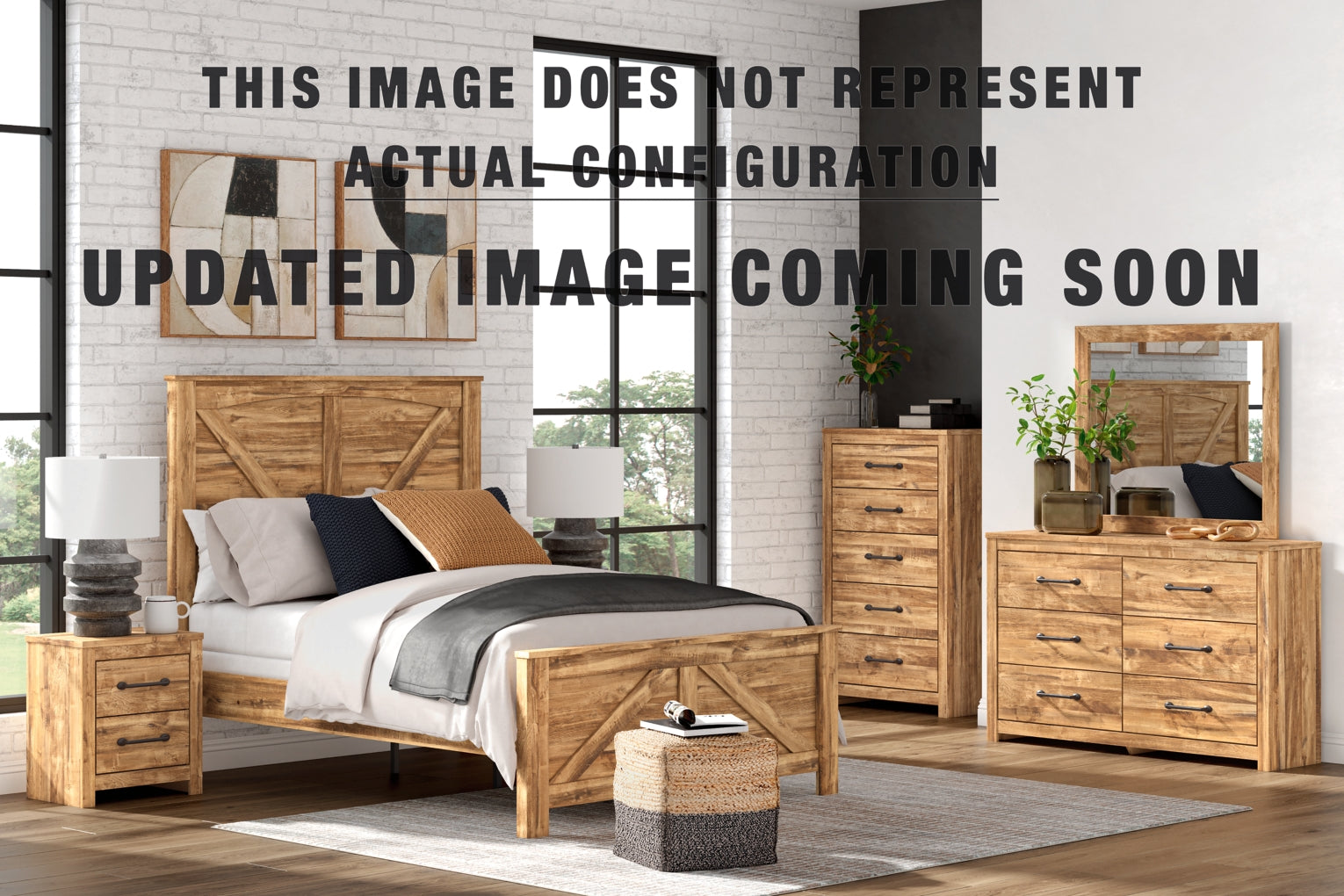 Maystonna Crossbuck Panel Bed Bedroom Set