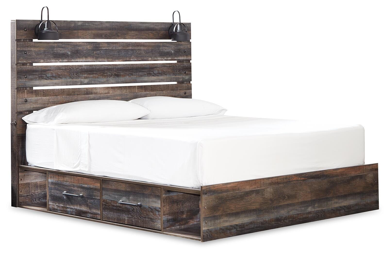 Drystan Panel Bed with 4 Storage Drawers