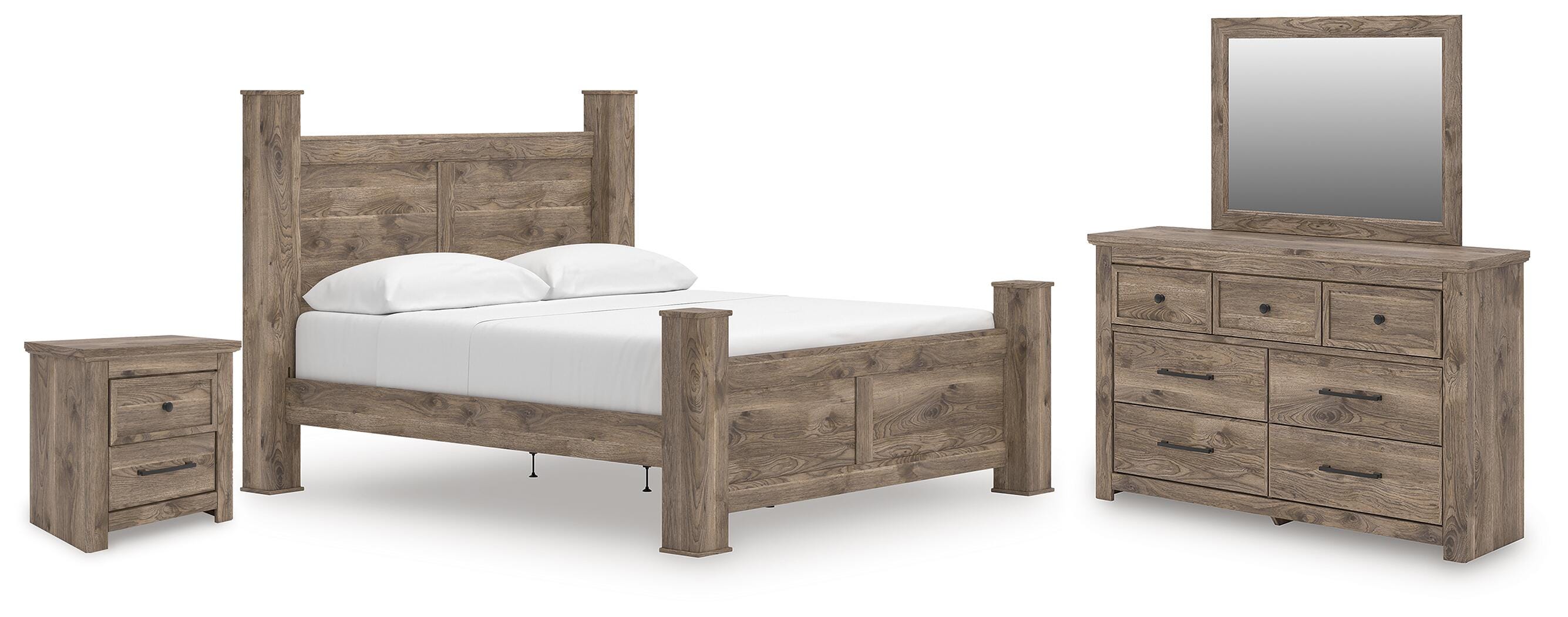 Rusticott Poster Bed Bedroom Set