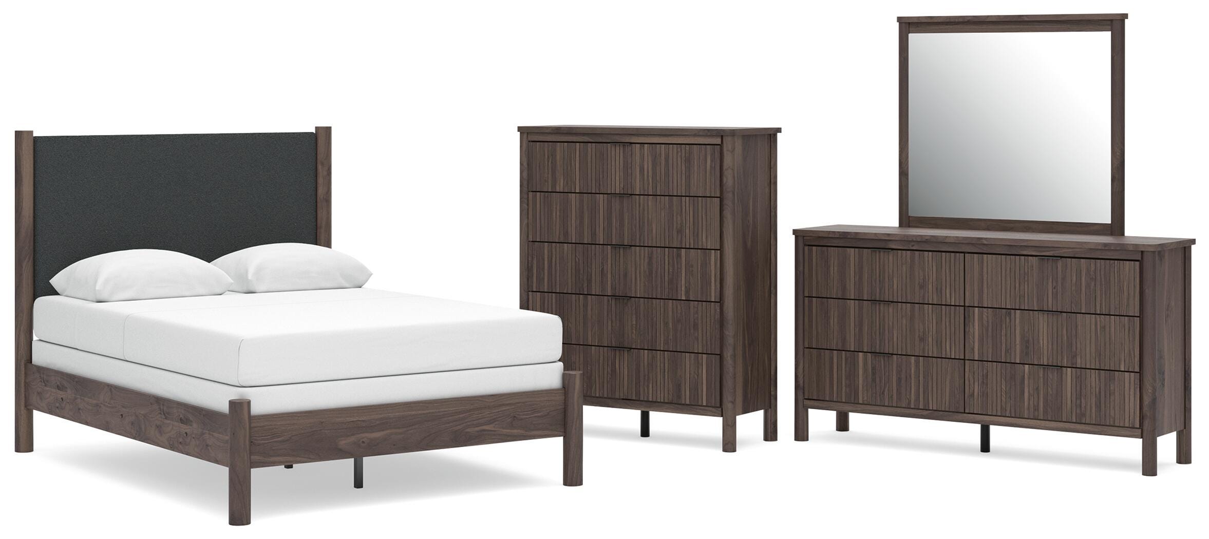 Pamytta Upholstered Panel Bed Bedroom Set