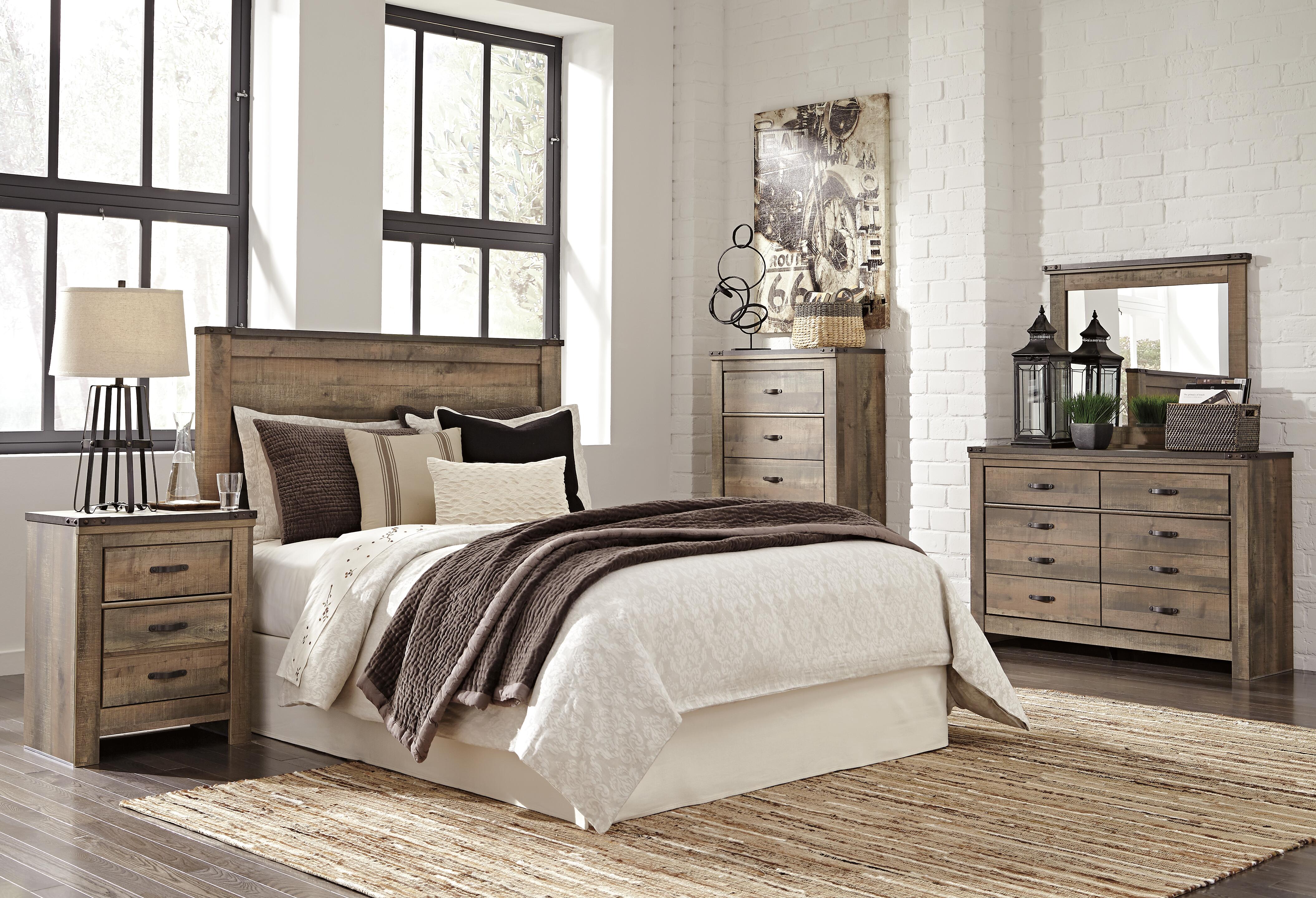 Trinell Panel Headboard Bed Bedroom Set