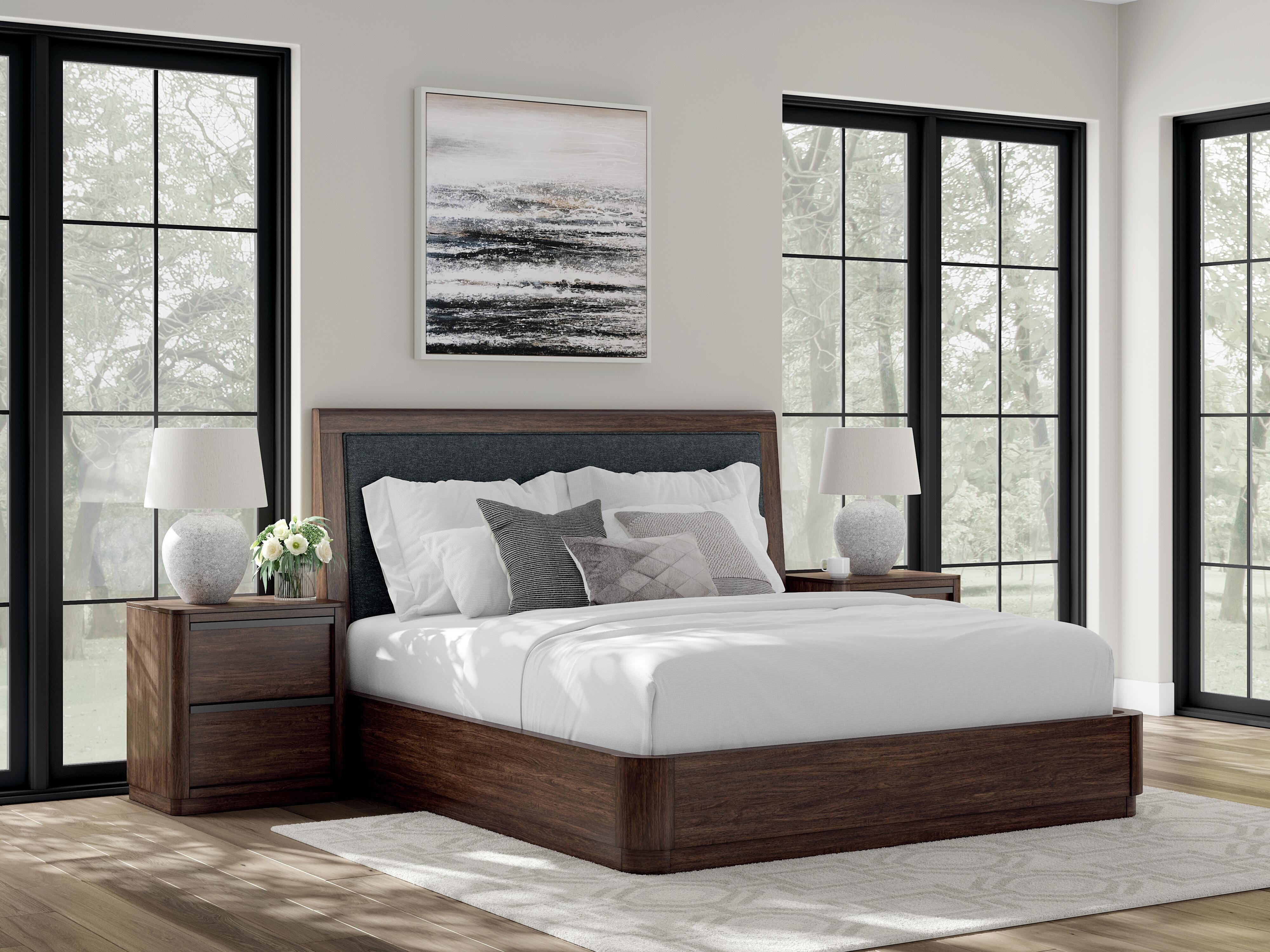 Kendamor Upholstered Panel Bed