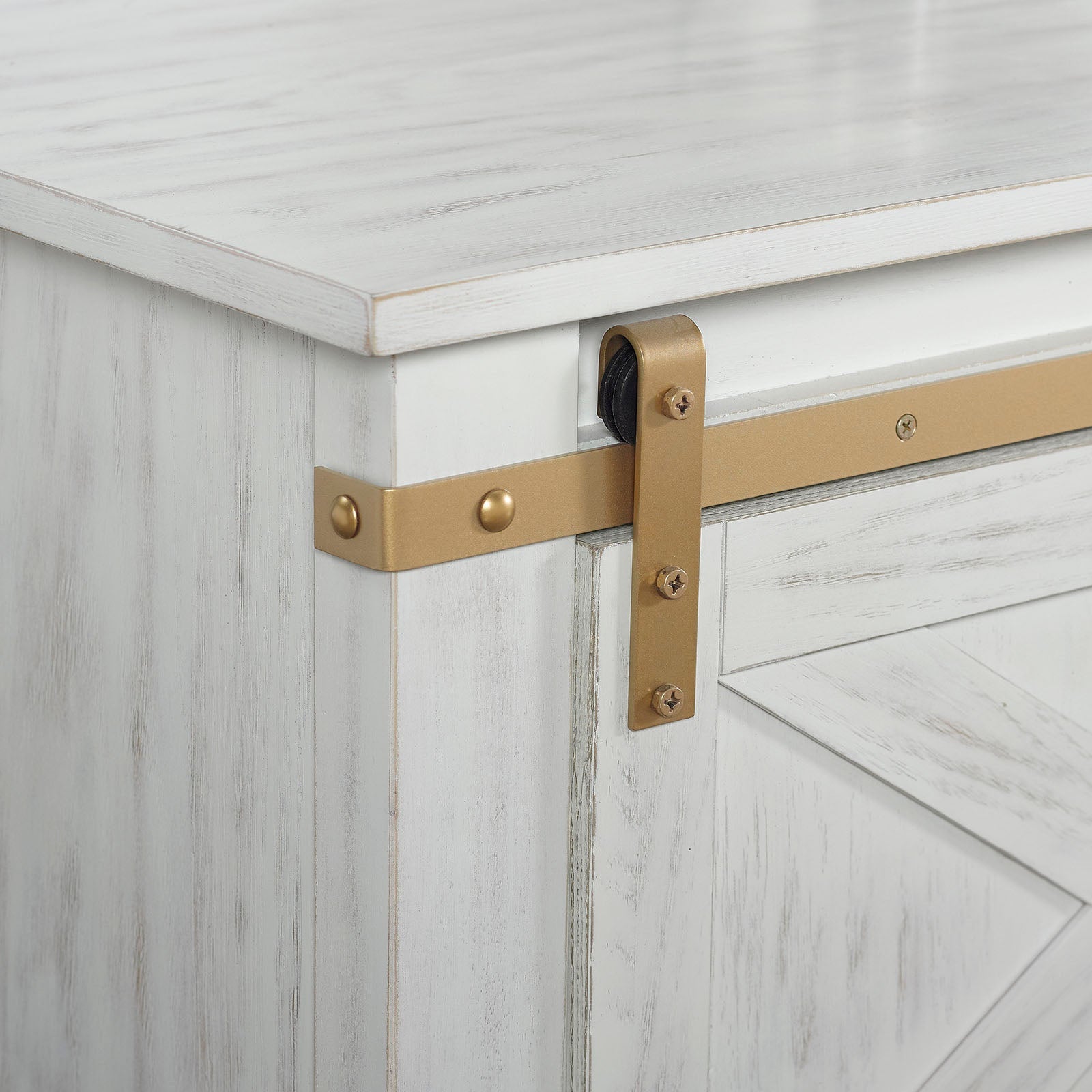 Bacerra Antique White/Gold Sofa Table
