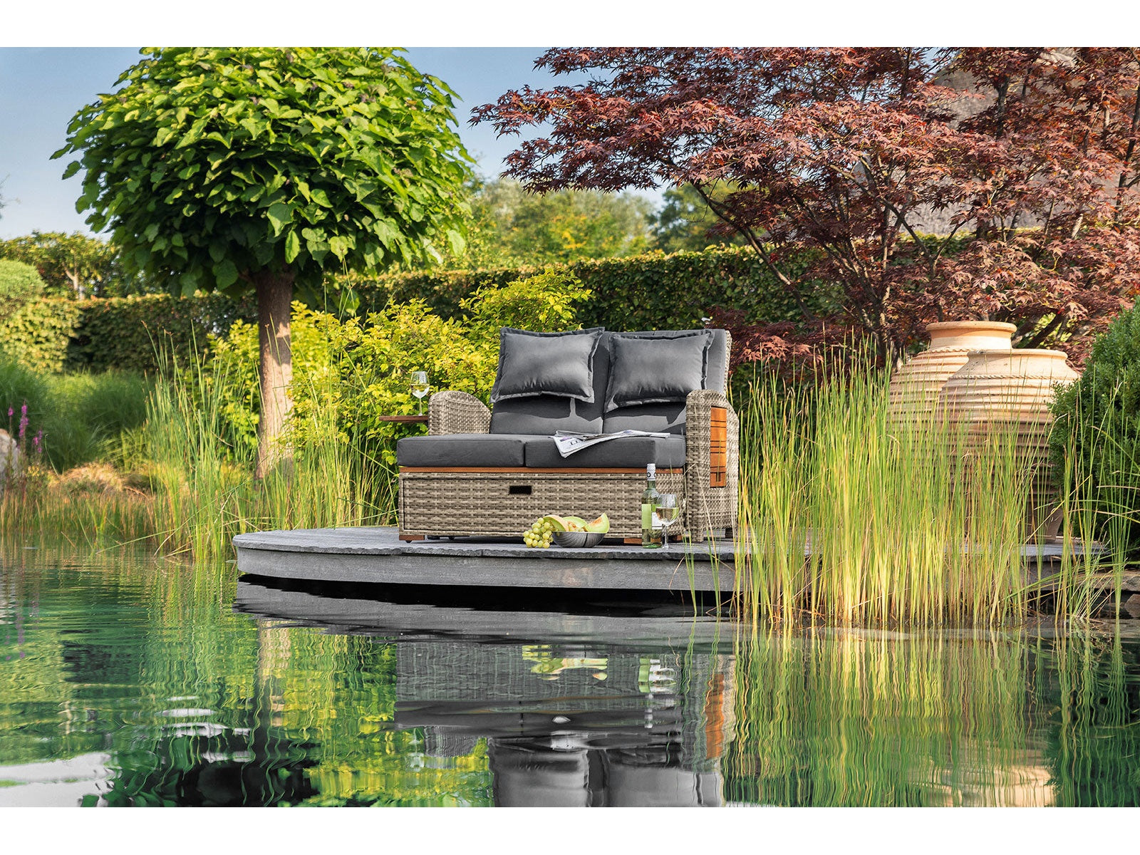 Bahia Tobago Brown/Dark Gray Outdoor Chaise Lounge