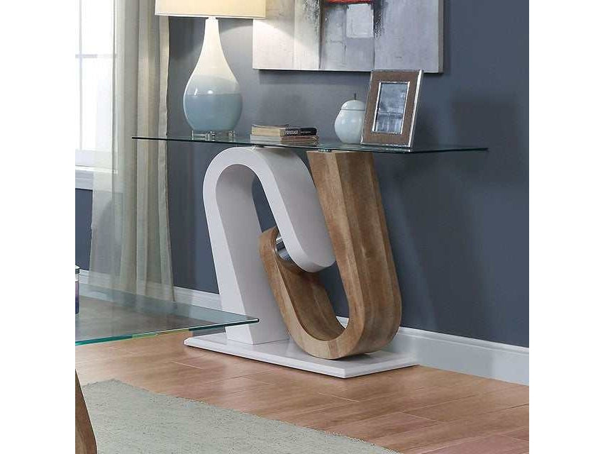 Batam White/Natural Tone Sofa Table
