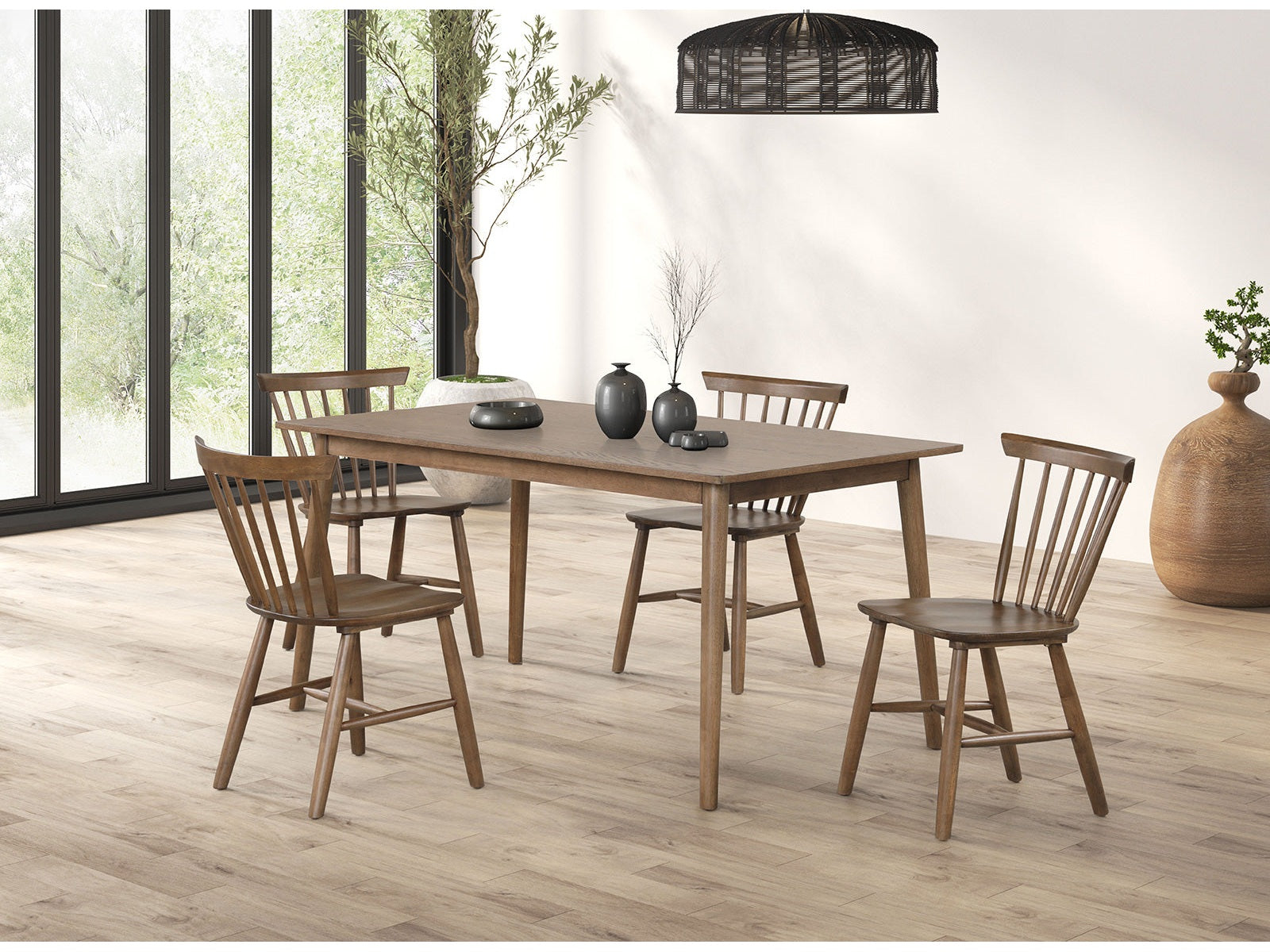 Beale Walnut 5 Piece Dining Set