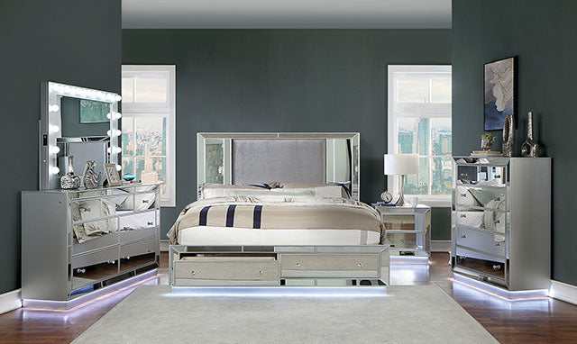 Belladonna Silver Queen Bed