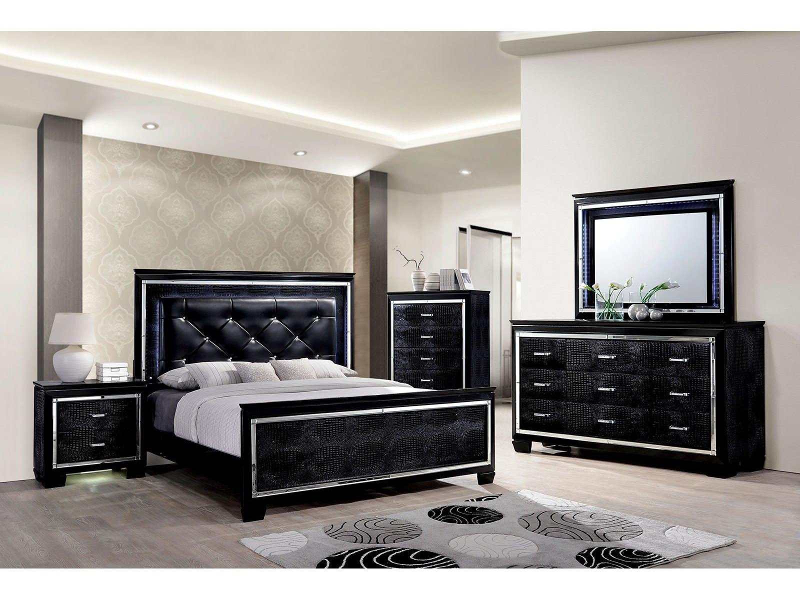 Bellanova Black 4pc Queen Bedroom Set