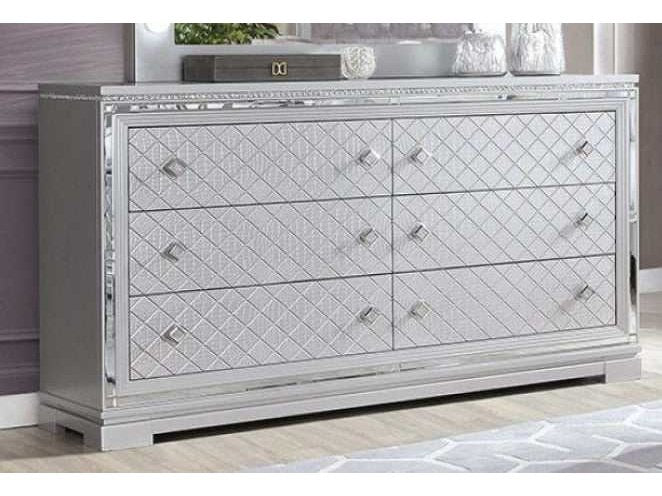 Belleterre Gray/Silver & Mirrored Dresser