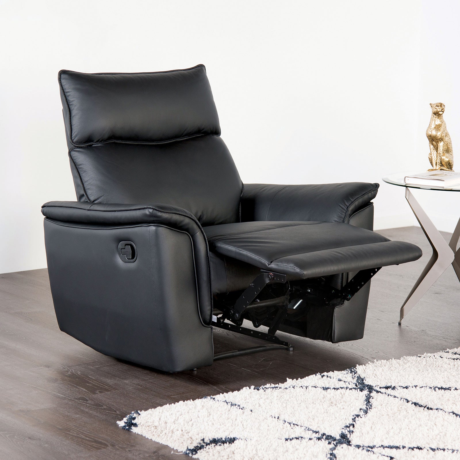 Bienne Black Recliner
