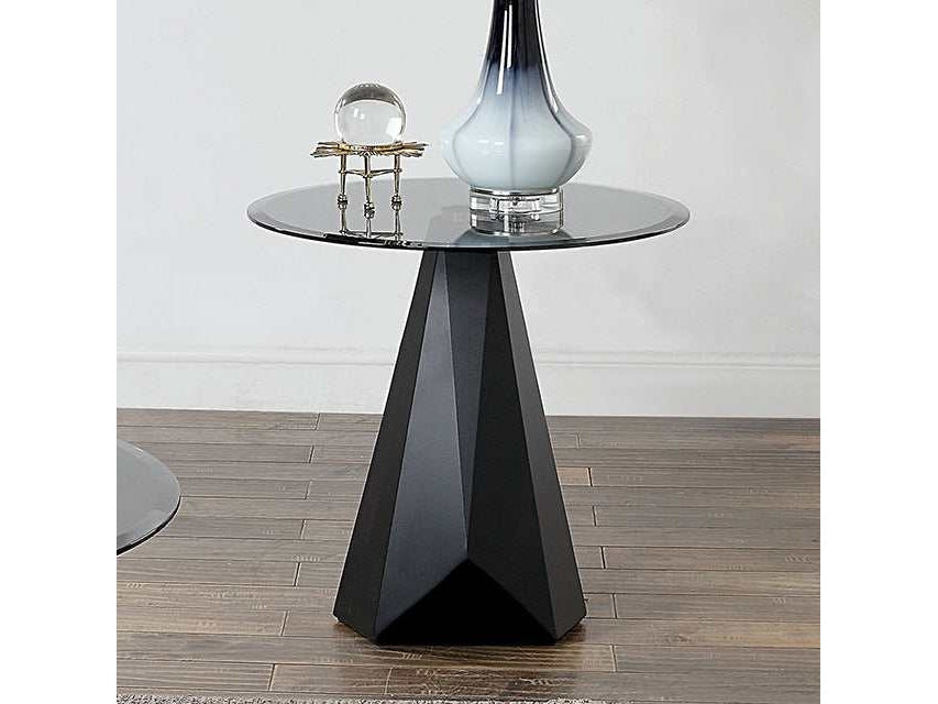 Bishop Black/Gray End Table
