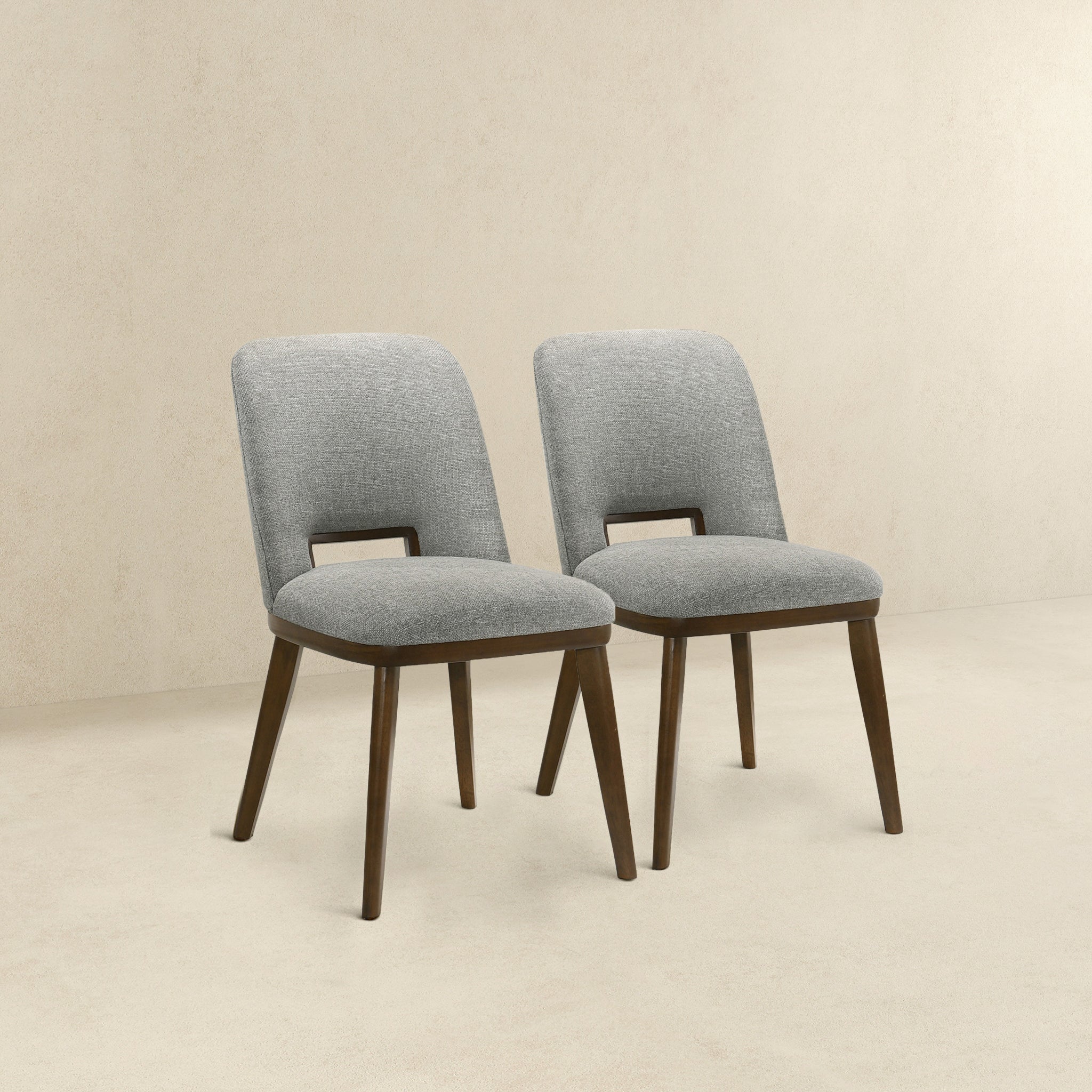 Blaken Light Grey Fabric Dining Chair (Set Of 2)