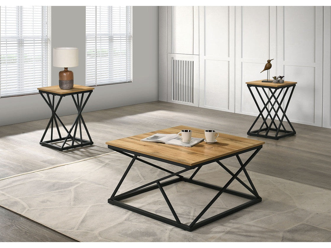 Borup Natural/Black 3 Pc. Table Set