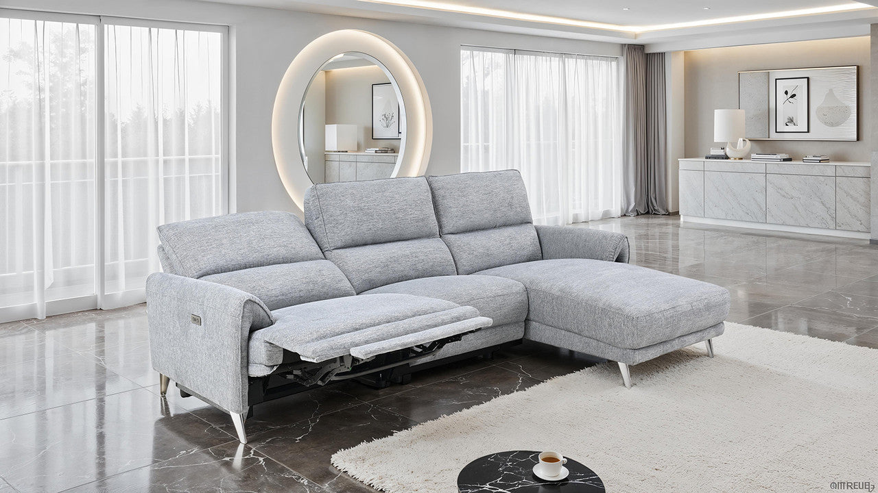 Brande Gray Power Sectional