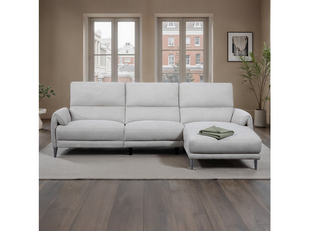 Brande Light Gray Power Sectional