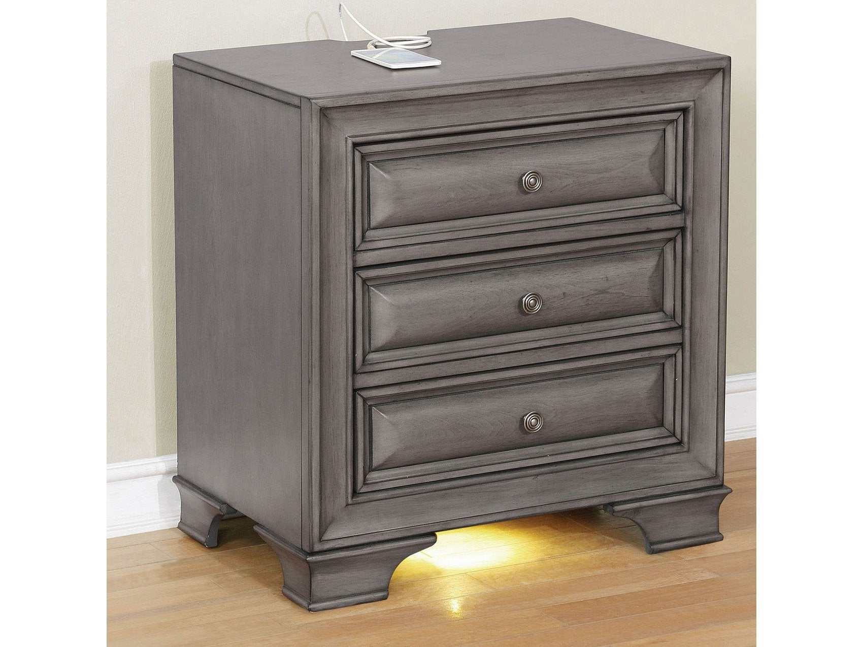 Brandt Gray Nightstand