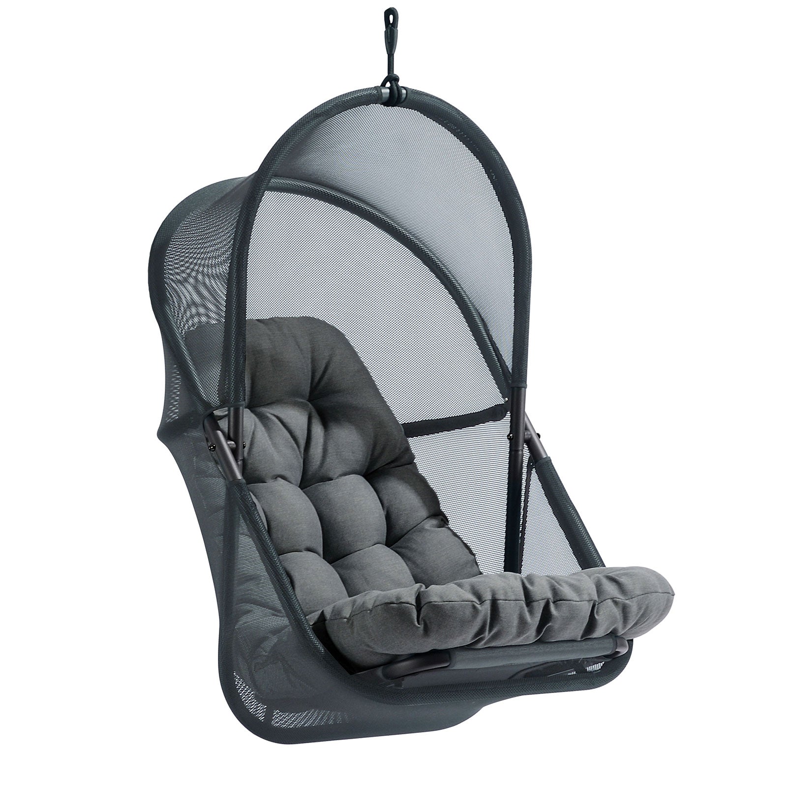 Breeze Dark Gray Outdoor Swing Chair w/Stand