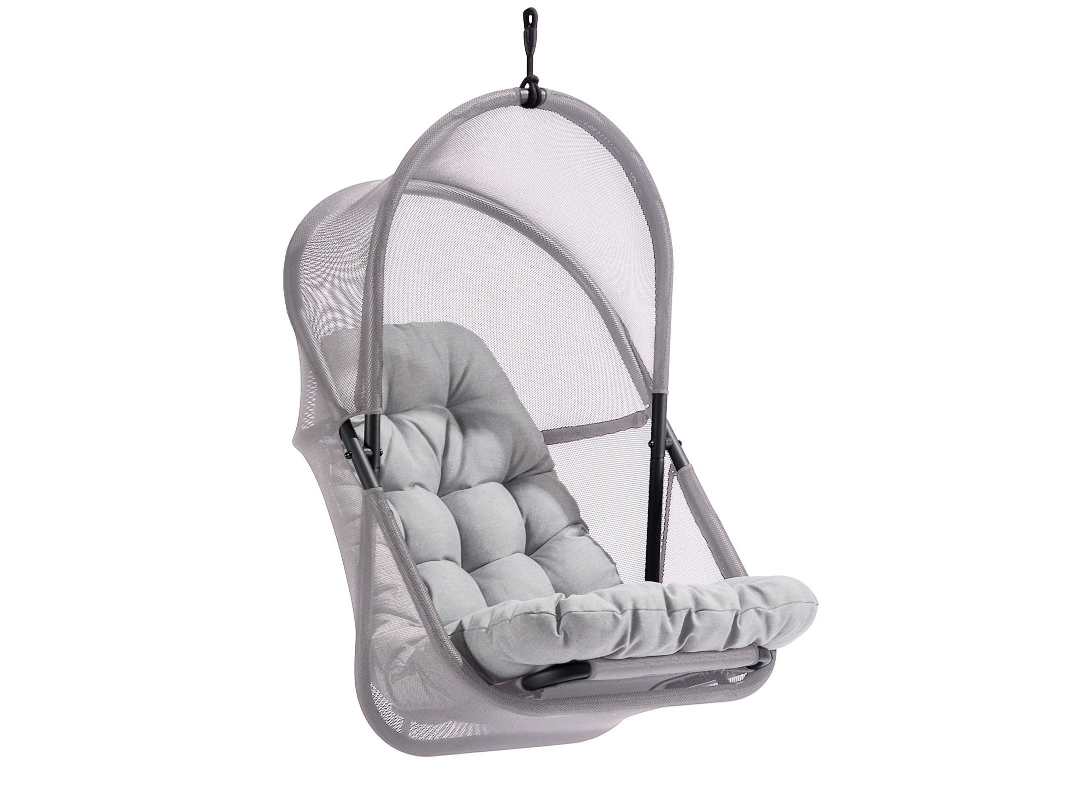 Breeze Light Gray Outdoor Swing Chair w/Stand
