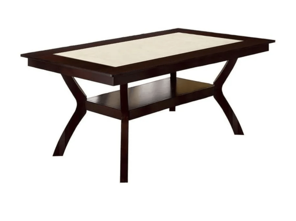 Brent Dark Cherry/Ivory Dining Table