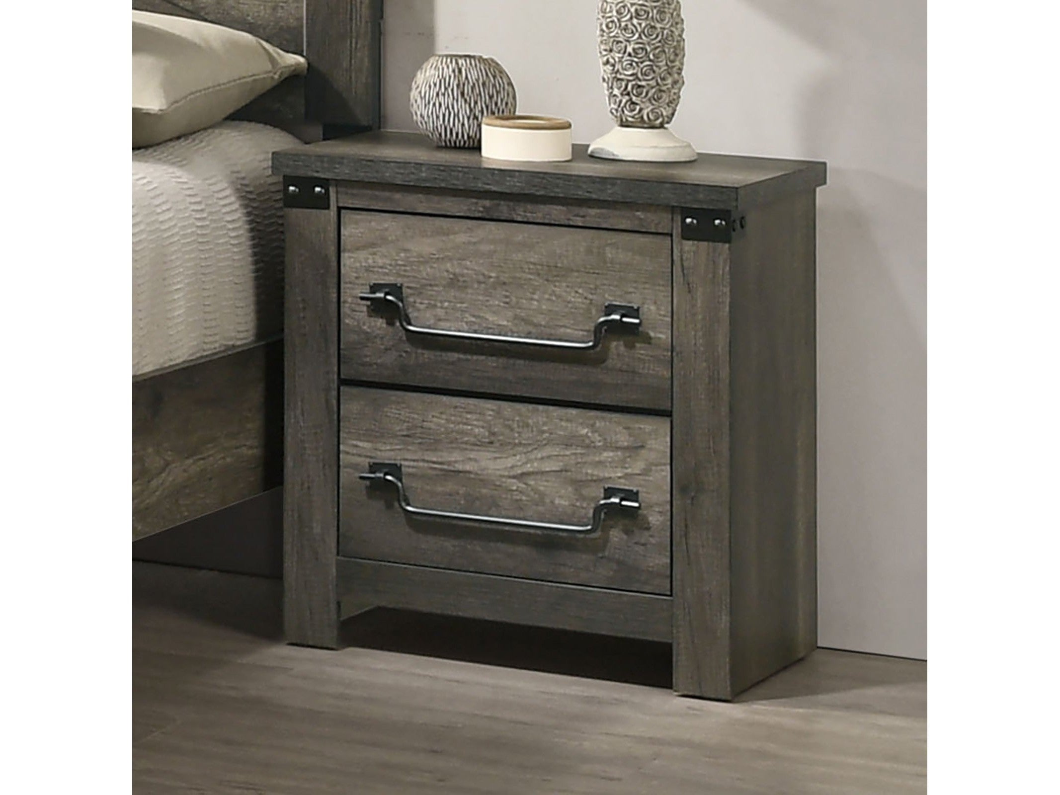 Britonale Gray Nightstand