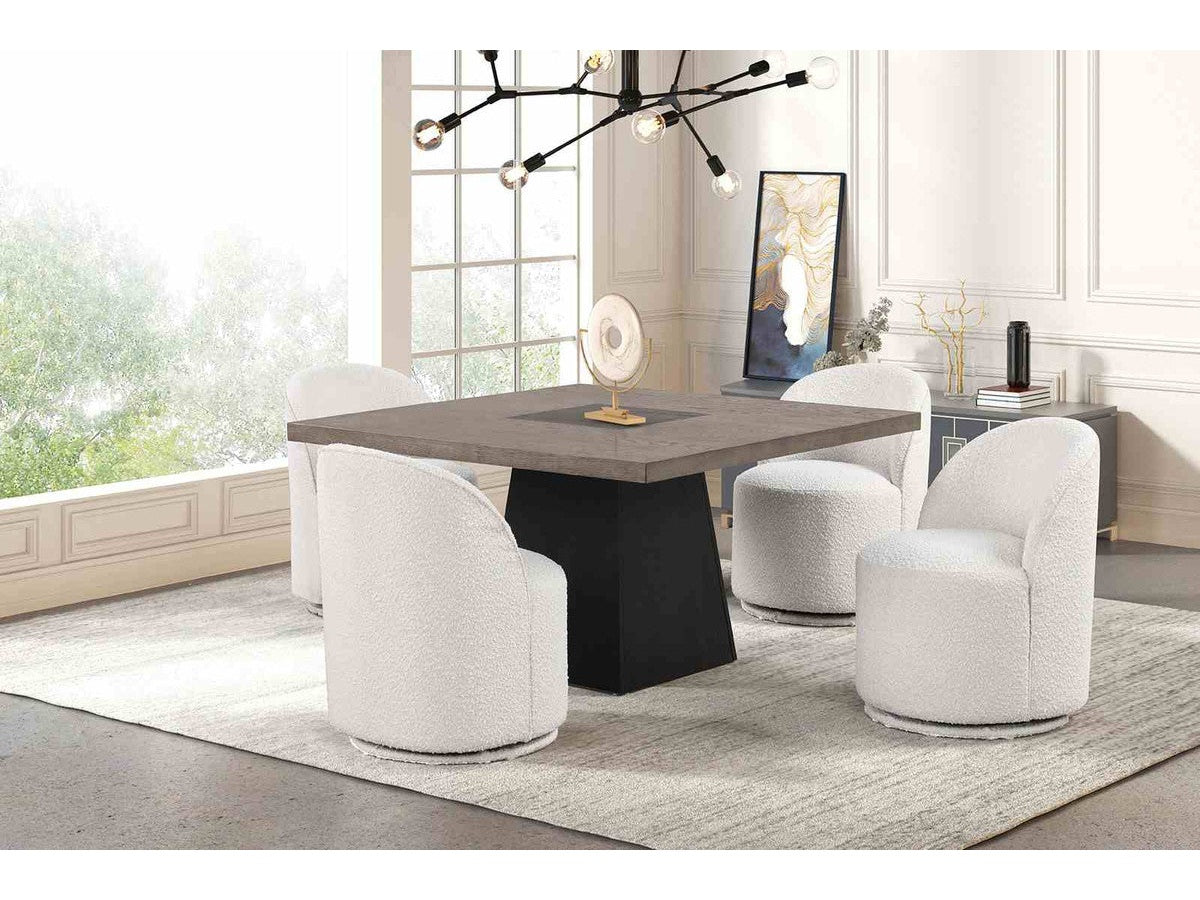 Broager Rustic Oak/Dark Walnut 5 Pc. Square Table Set