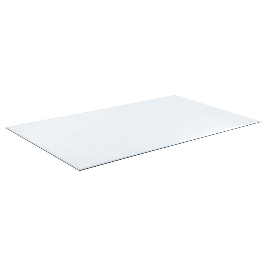 52x27-inch 6mm Rectangular Clear Tempered Glass Top