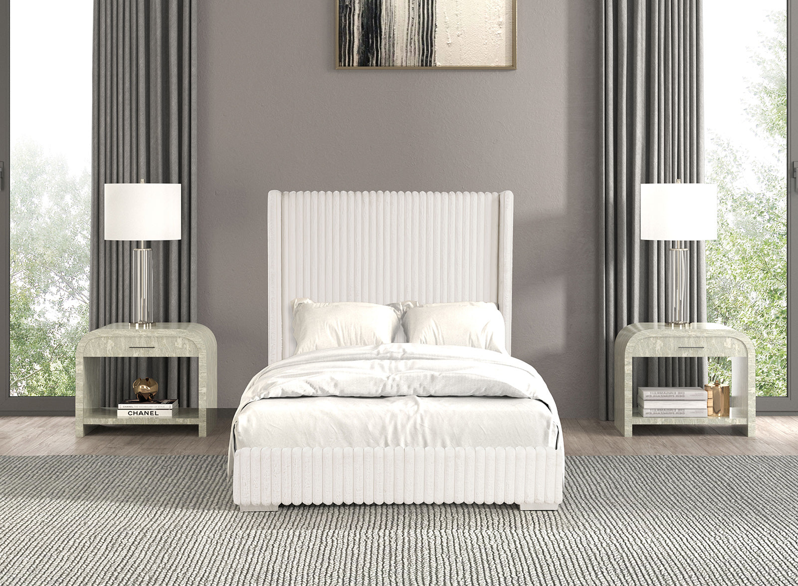 Cadwell White Eastern King Bed