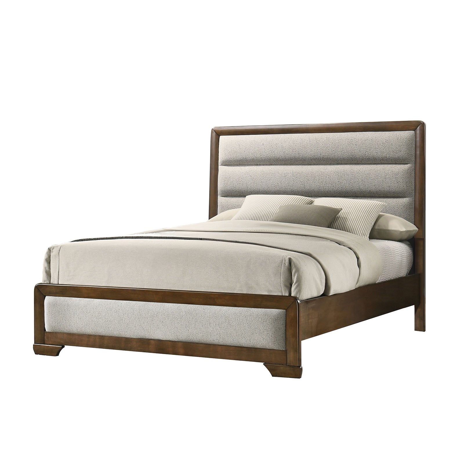 Caerwys Brown/Light Gray Queen 5 Piece Bedroom Set w/2 Nightstands