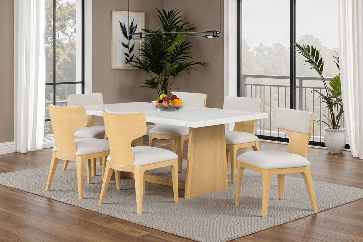 Caerwys Natural 7 Pc. Dining Table Set