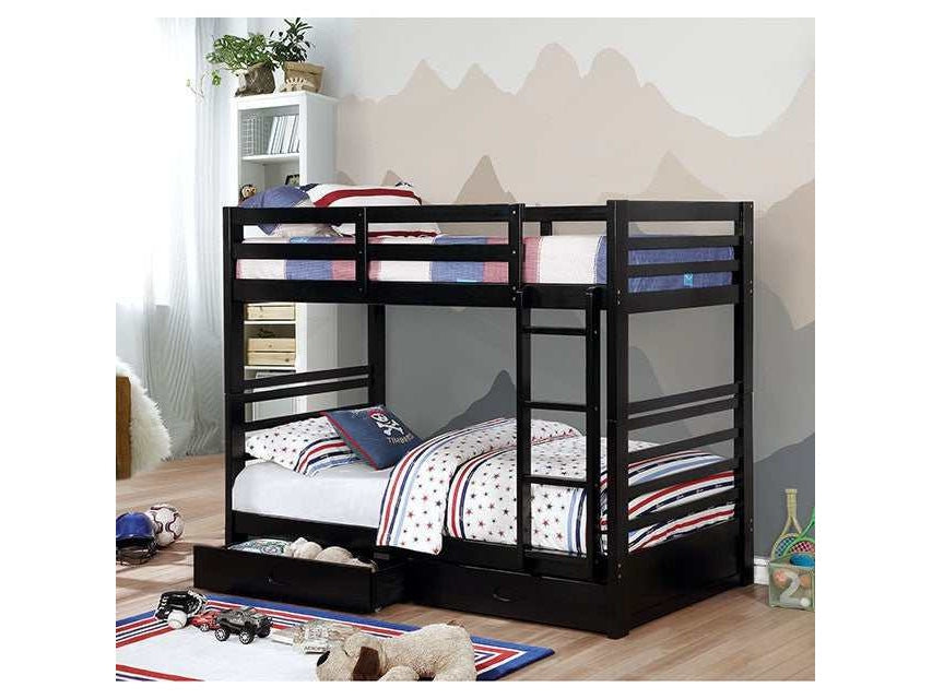 California Black Twin/Twin Bunk Bed