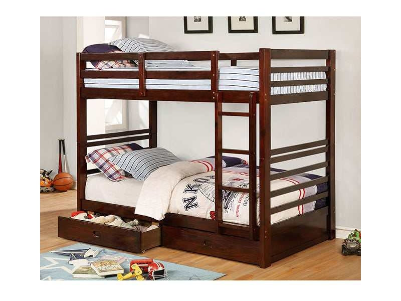 California Dark Walnut Twin/Twin Bunk Bed
